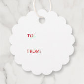 Red Heart Modern Minimalistisch Eenvoudig Schattig Bedankjes Labels (Achterkant)