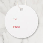 Red Heart Moderne Minimalistische Eenvoudige Elega Bedankjes Labels (Achterkant)