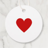 Red Heart Moderne Minimalistische Eenvoudige Elega Bedankjes Labels (Voorkant)