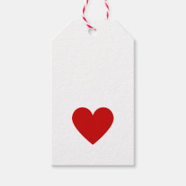 Red Heart Moderne Minimalistische Eenvoudige Liefd Cadeaulabel