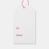 Red Heart Moderne Minimalistische Eenvoudige Liefd Cadeaulabel (Achterkant)