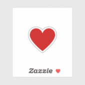 Red Heart Moderne Minimalistische Eenvoudige Liefd Sticker (Vel)