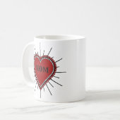 Red Heart Mom-Tattoo Koffiemok (Voorkant links)