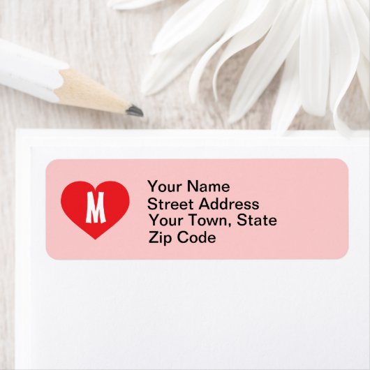 Red Heart Monogram Etiket (Insitu)