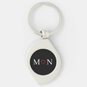 Red Heart monogrammed Sleutelhanger (Voorkant)