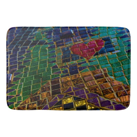 Red Heart Mosaic Badmat (Voorkant)
