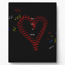 Red Heart Musical Notes