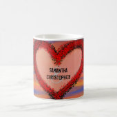 Red Heart Names Sienna Blue Yellow Sky Koffiemok (Center)