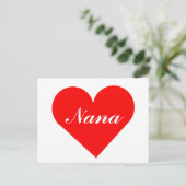 Red Heart Nana-Briefkaart Briefkaart (Staand voorkant)