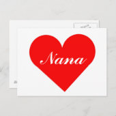 Red Heart Nana-Briefkaart Briefkaart (Voorkant / Achterkant)