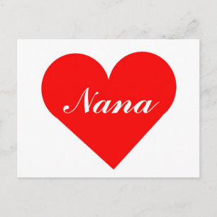 Red Heart Nana-Briefkaart Briefkaart