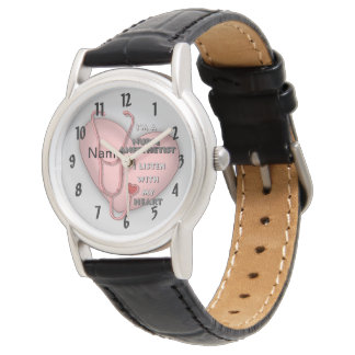 Red Heart Nurse Anesthetist Horloge