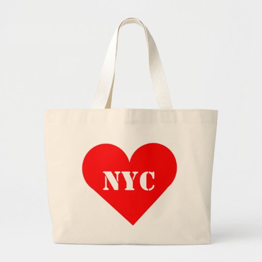 Red Heart NYC Jumbo Canvas tas (Voorkant)