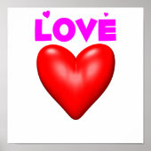 Red Heart of Love Poster (Voorkant)