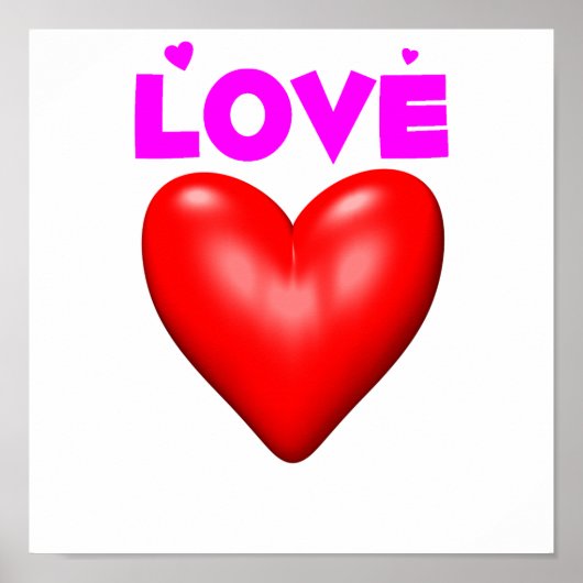 Red Heart of Love Poster (Voorkant)