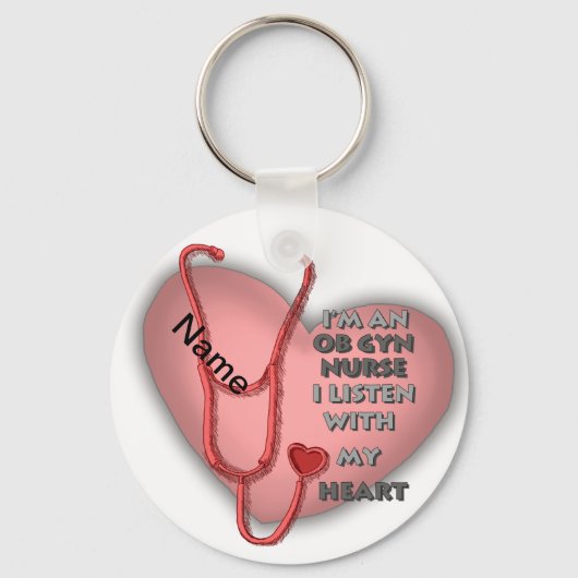 Red Heart OfGyn Nurse Sleutelhanger (Voorkant)