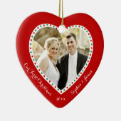 Red Heart ons eerste kerstOrnament Keramisch Ornament (Rechts)