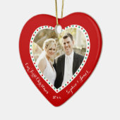 Red Heart ons eerste kerstOrnament Keramisch Ornament (Links)
