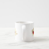 Red Heart op Gold Filigree Espresso Kop (Achterkant)