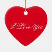 Red Heart Ornament - Ik hou van je (Achterkant)