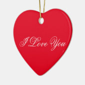 Red Heart Ornament - Ik hou van je (Links)