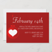 Red Heart Ornamenten Valentijn Kaart (Achterkant)