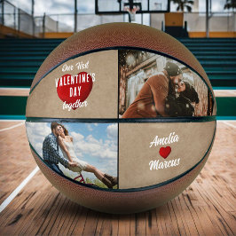 Red Heart Our First Valentijns Together 2 Foto Basketbal