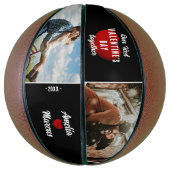 Red Heart Our First Valentijns Together 2 Foto Basketbal (Verticaal)