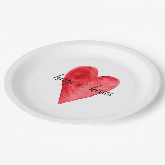 Red Heart Papieren Bordje (Gekanteld)