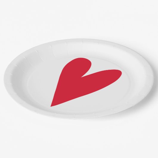 Red Heart Papieren Bordje (Gekanteld)