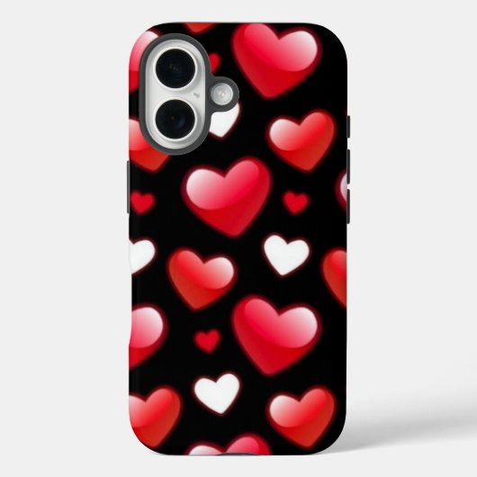 Red Heart Pattern Case-Mate iPhone Case (Achterkant)