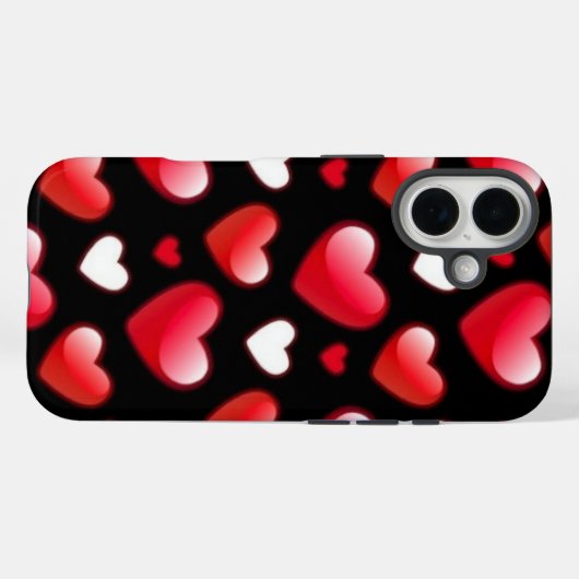 Red Heart Pattern Case-Mate iPhone Case (Achterkant (horizontaal))