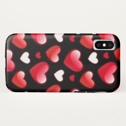 Red Heart Pattern Case-Mate iPhone Case (Achterkant (horizontaal))