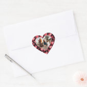 Red Heart Pattern Foto Valentijn day Hart Sticker (Envelop)