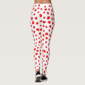 Red Heart Pattern Leggings (Achterkant)