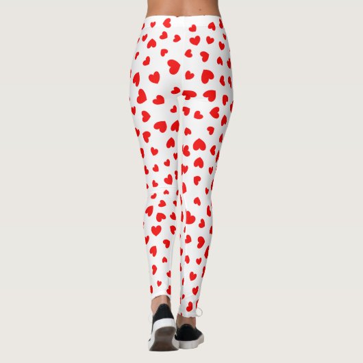 Red Heart Pattern Leggings (Achterkant)