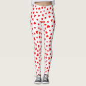 Red Heart Pattern Leggings (Voorkant)