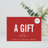 Red Heart Pattern & Logo Romantic (Staand voorkant)