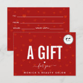 Red Heart Pattern & Logo Romantic (Voorkant / Achterkant)