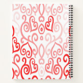 Red Heart Pattern Notitieboek (Achterkant)