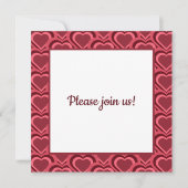 Red Heart Pattern Save The Date (Voorkant)