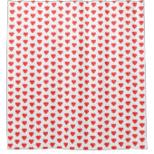 Red Heart Pattern Shower Curtain Douchegordijn (Voorkant)