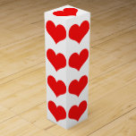 Red Heart Pattern Weddings Valentijnse Birthdays Wijn<br><div class="desc">Gedrukt met schattige rode design!</div>