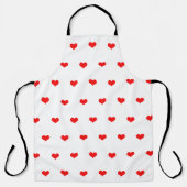 Red Heart Pattern White Modern Cute Gift Stylish Schort (Voorkant)