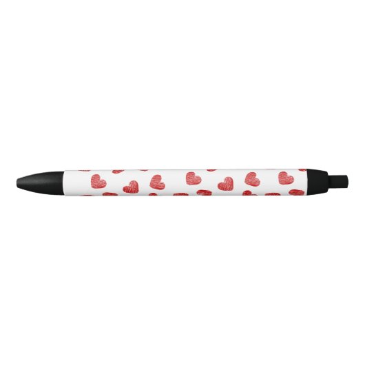 Red Heart Patterned Pen (Voorkant)
