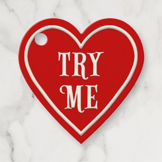 Red Heart persoonlijke Valentijnsdag Bedankjes Labels (Voorkant)