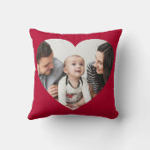 Red Heart Photo Cut Out Valentijnsdag Pillow Kussen (Achterkant)