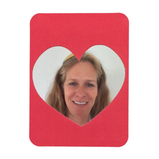 Red Heart Photo Lijst Magneet (Verticaal)