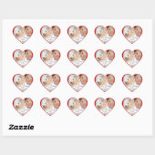 Red Heart Photo Wedding Stickers (Vel)