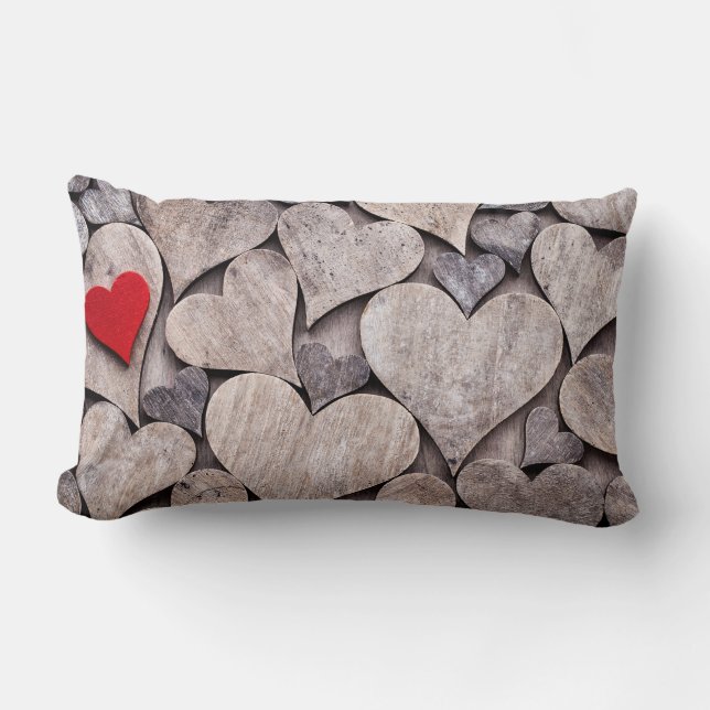 Red heart pillow. Valentines day presents. Kussen (Voorkant)